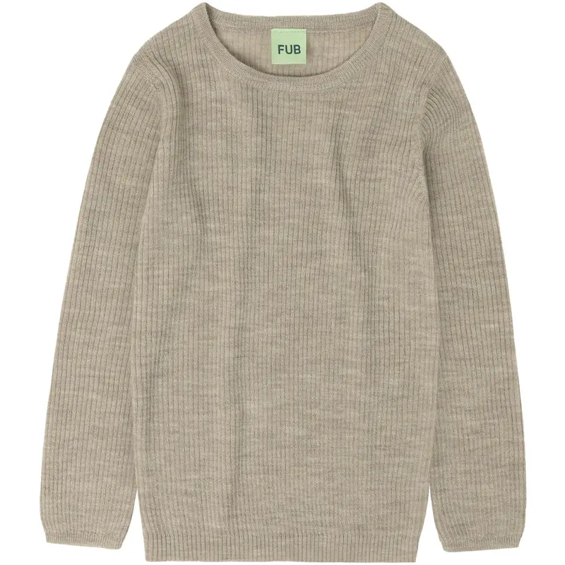 Fub Oat Melange Rib Blouse 1