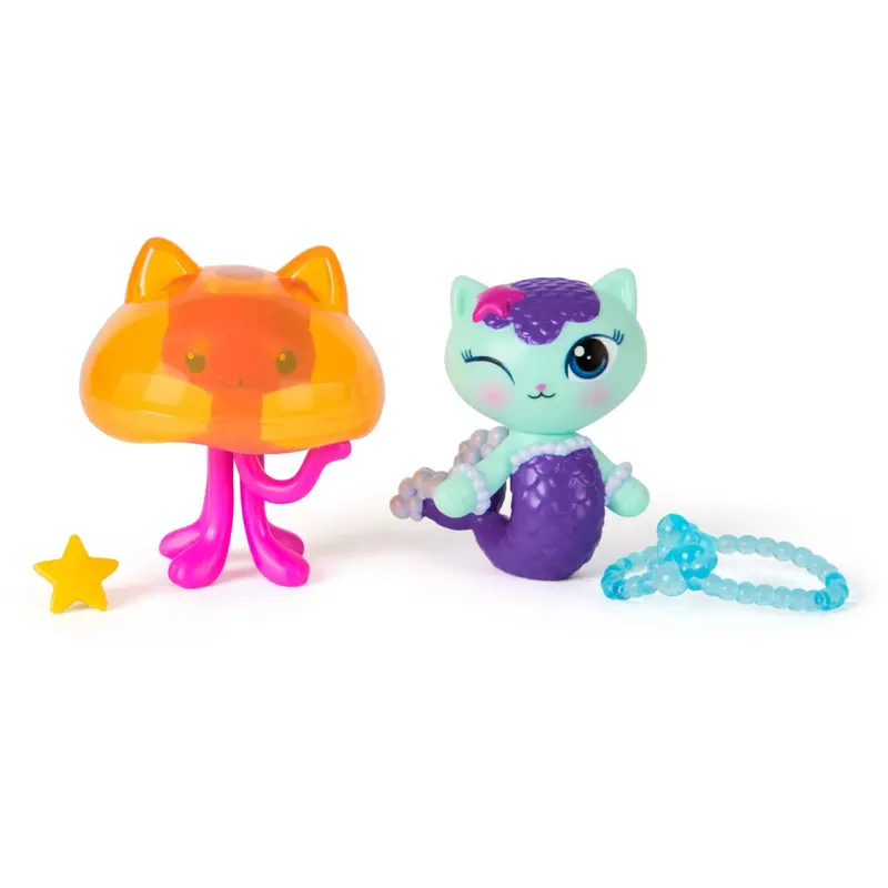 Gabby's Dollhouse Film 2-Pack Figure Mercat & Cat Jelly Fish 2