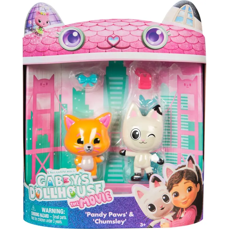 Gabby's Dollhouse Movie 2-Pack Figure Pandy & Chumsley 1