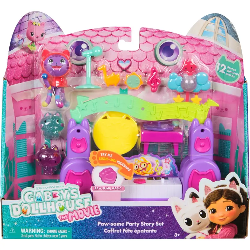 Gabby's Dollhouse Movie Pawsome Party Room Story Set 1