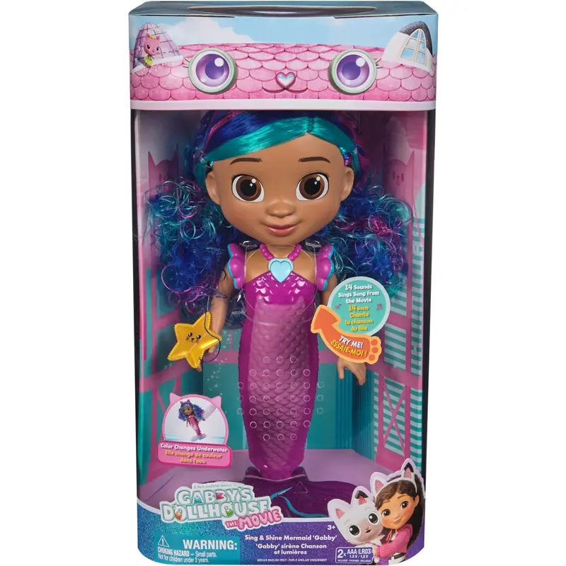 Gabby's Dollhouse Movie Sing & Shine Mermaid Gabby 36 Cm 1