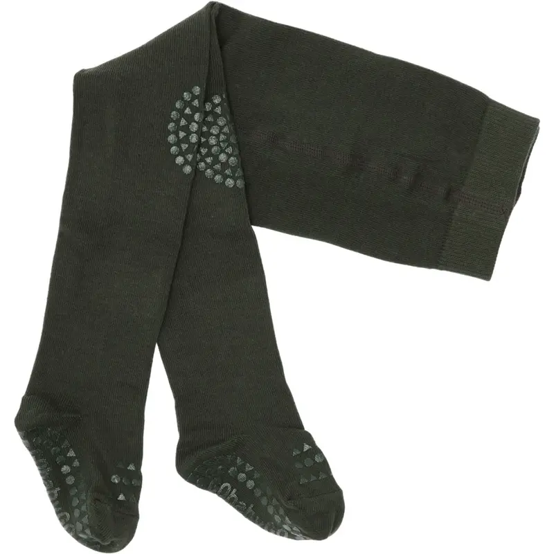 Gobabygo Forest Green Crawling Tights Organic Cotton 1