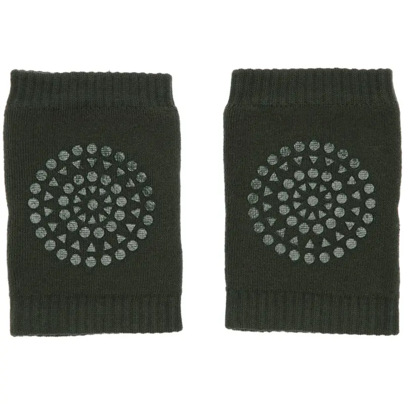Gobabygo Forrest Green Crawling Knee Pads Organic Terry Cotton 1