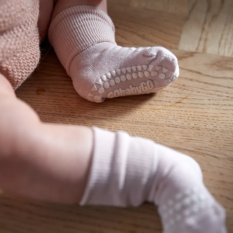 Gobabygo Soft Pink Non-Slip Socks Bamboo 2