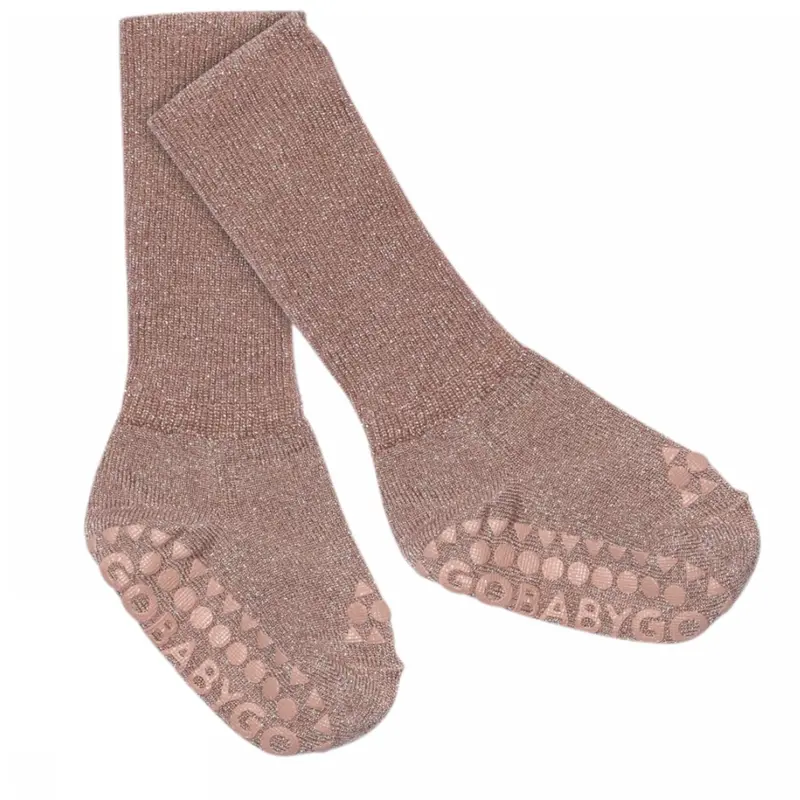 Gobabygo Woodrose Non-Slip Socks - Glitter 1