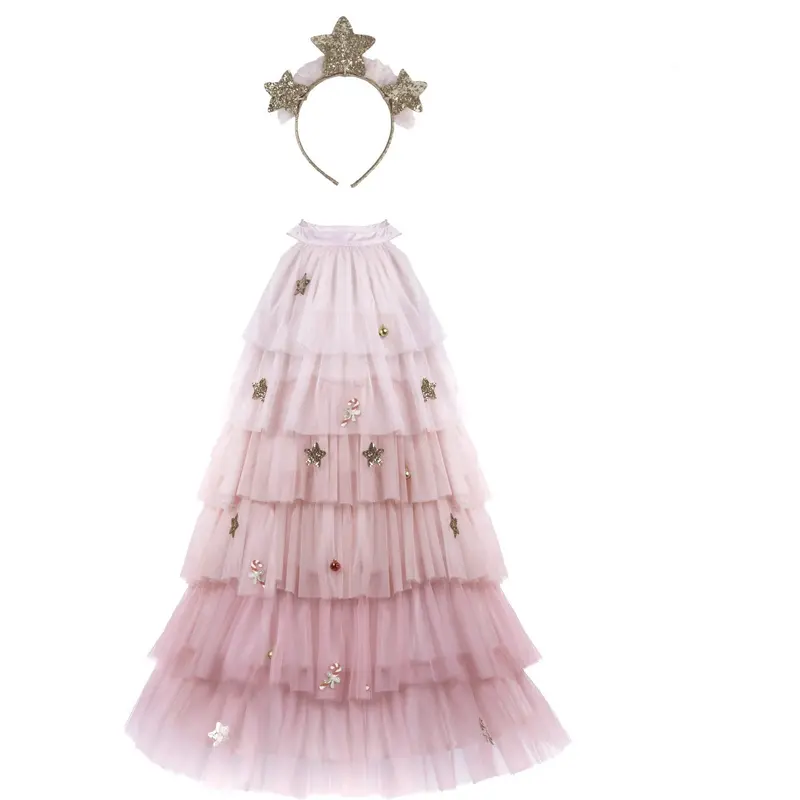 Great Pretenders Christmas Tree Dress With Headband, Blush 1