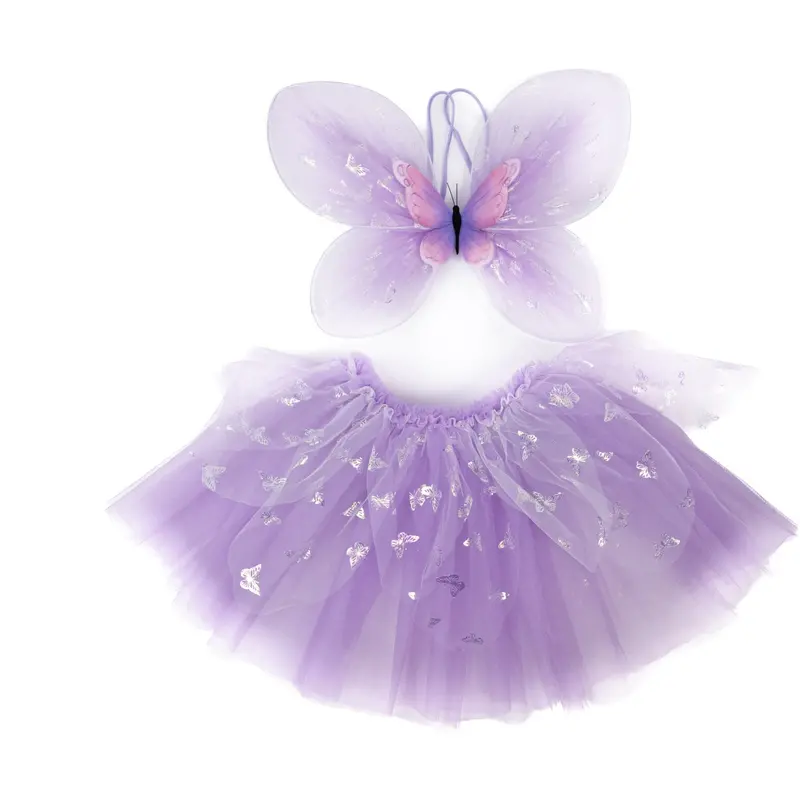 Great Pretenders Flutter Butterfly Skirt, Wings, & Wand, Purple 1