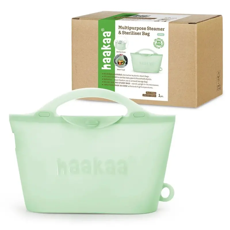Haakaa Multipurpose Steamer & Steriliser Bag - Lime - 1Pc - 2000Ml 1