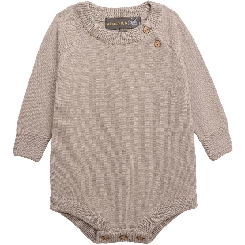 Hanevild Cream Oatmeal Martin Romper, Merinowool 1