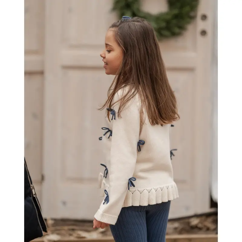 Hanevild Ivory More Bows Sweater 3