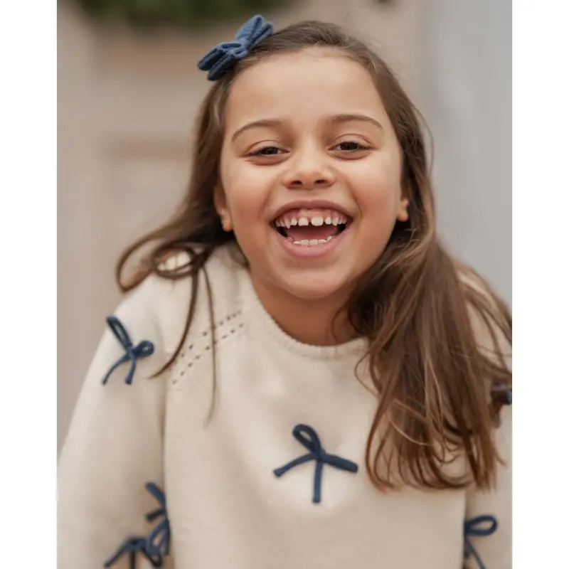 Hanevild Ivory More Bows Sweater 5