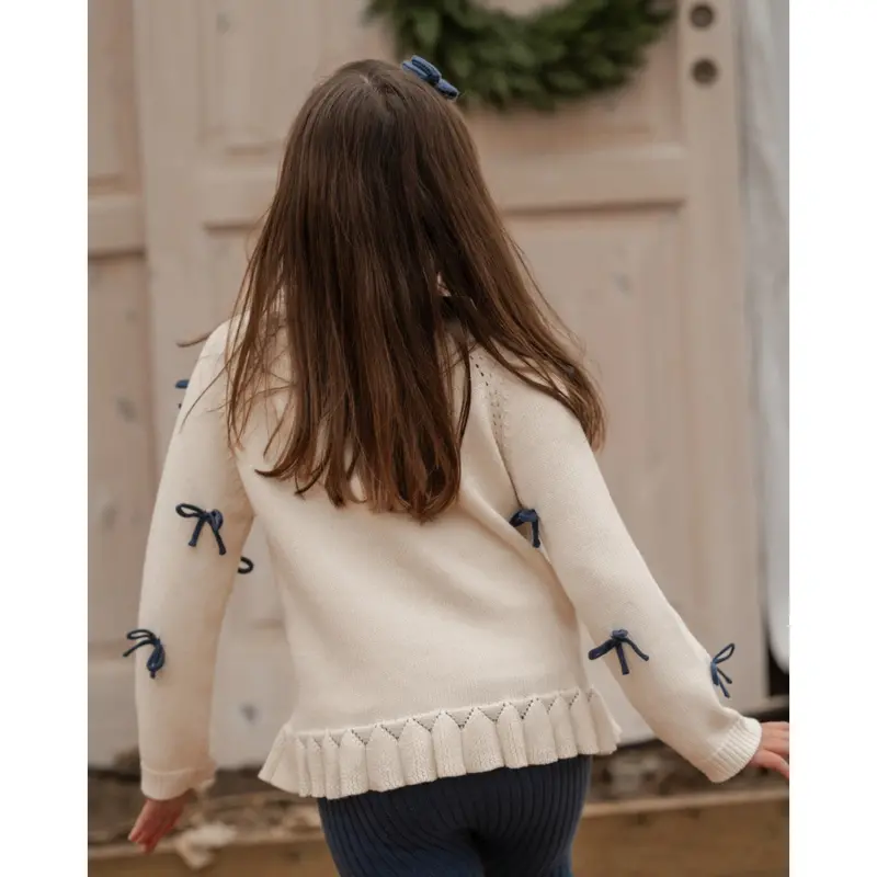 Hanevild Ivory More Bows Sweater 6