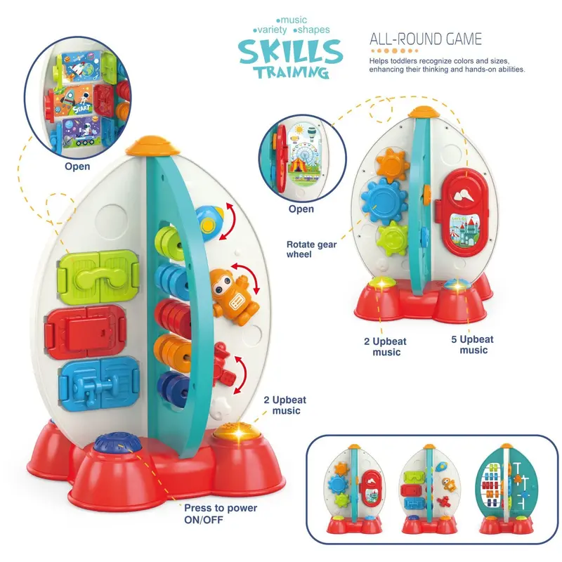 Happy Baby Busy Board Space Rocket With Light And Music 2