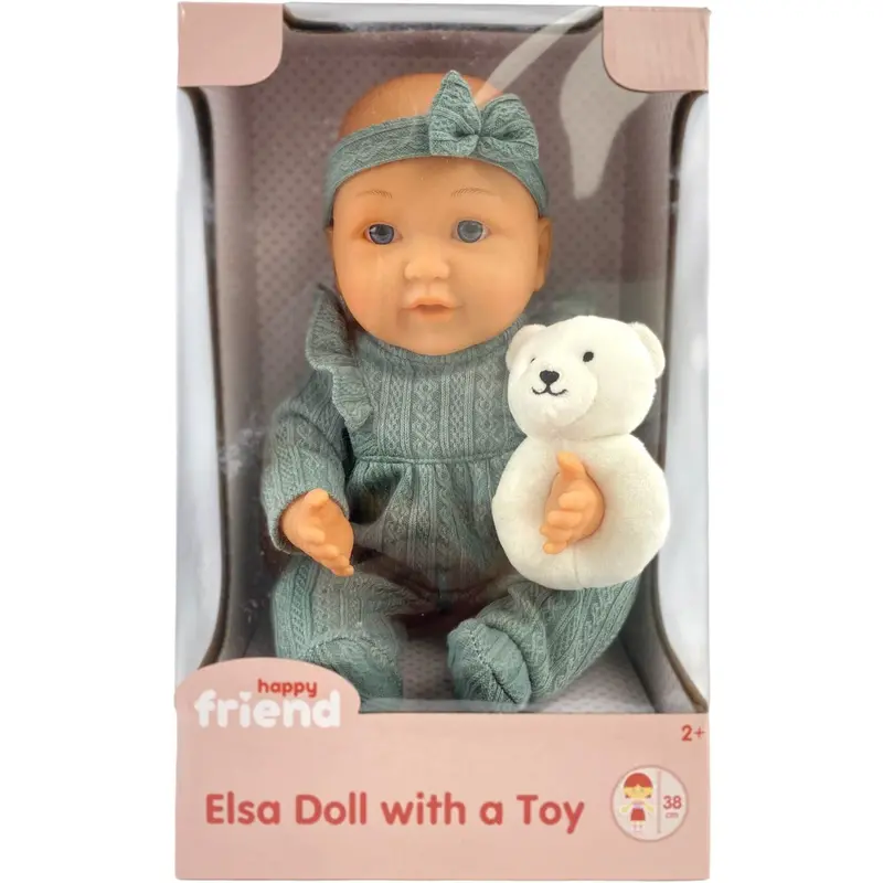 Happy Friend Elsa Doll 38 Cm With A Toy Green Suit 1