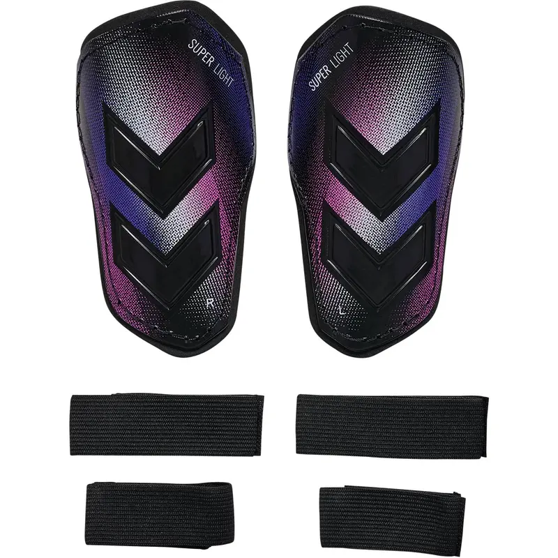 Hummel Black/Blue/Pink Shin Guards Super Light 1