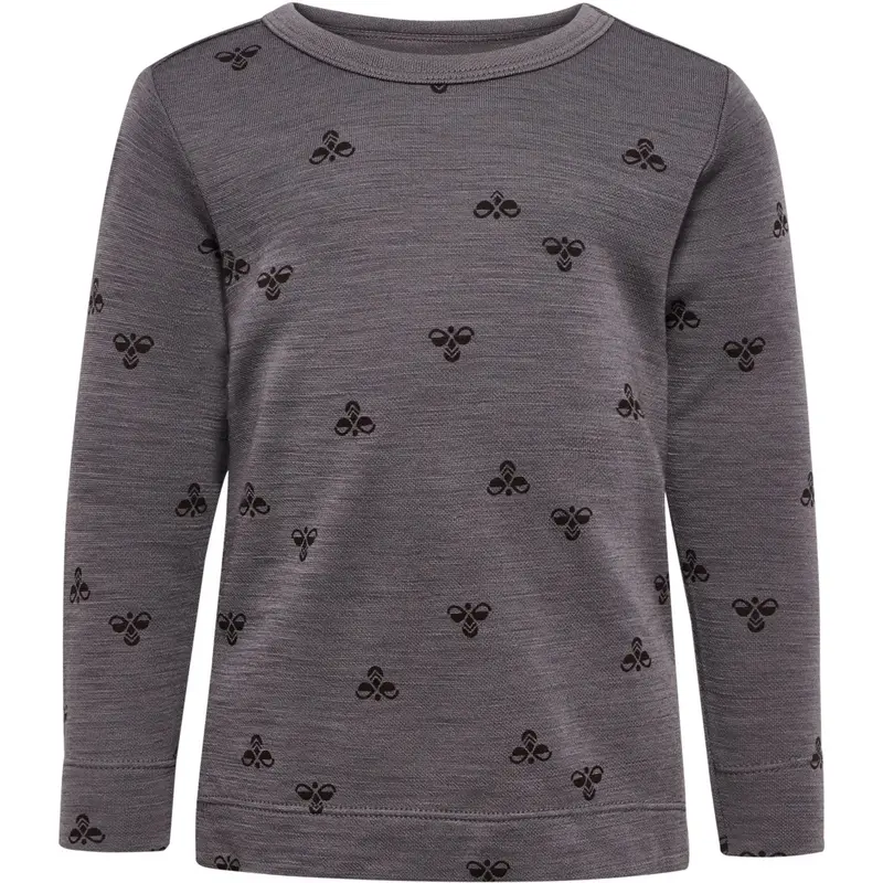 Hummel Charcoal Gray Mini Wool T-Shirt L/S 1