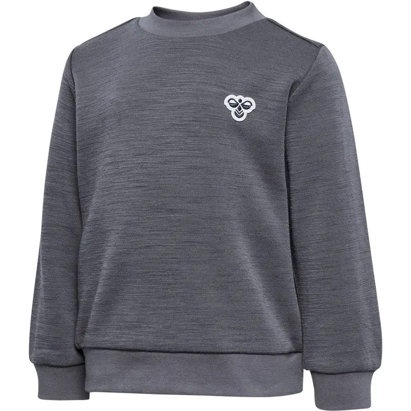 Hummel Dark Grey Melange Mini Wool Sweatshirt Bee 1