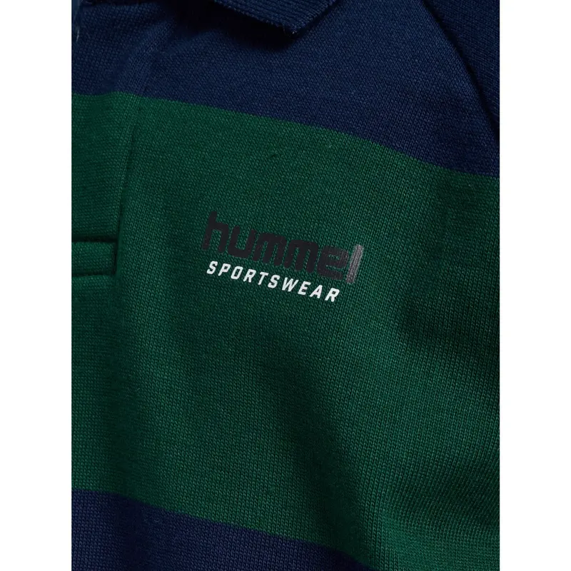 Hummel Dress Blues Jr Loose Striped Polo L/S 2