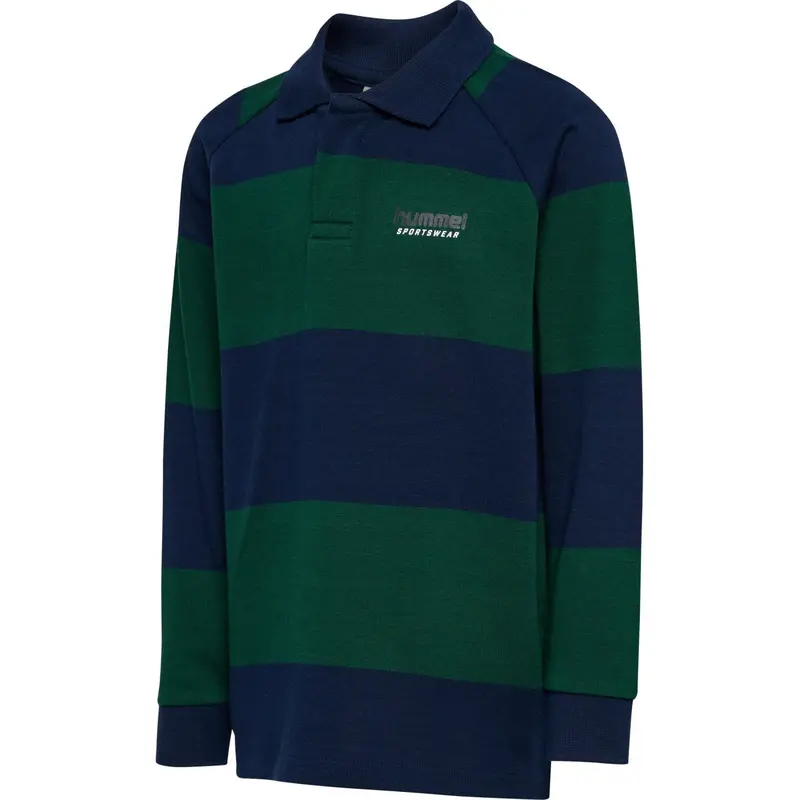 Hummel Dress Blues Jr Loose Striped Polo L/S 3