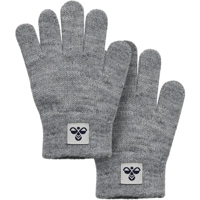 Hummel Grey Melange Knit Gloves 2-Pack 1