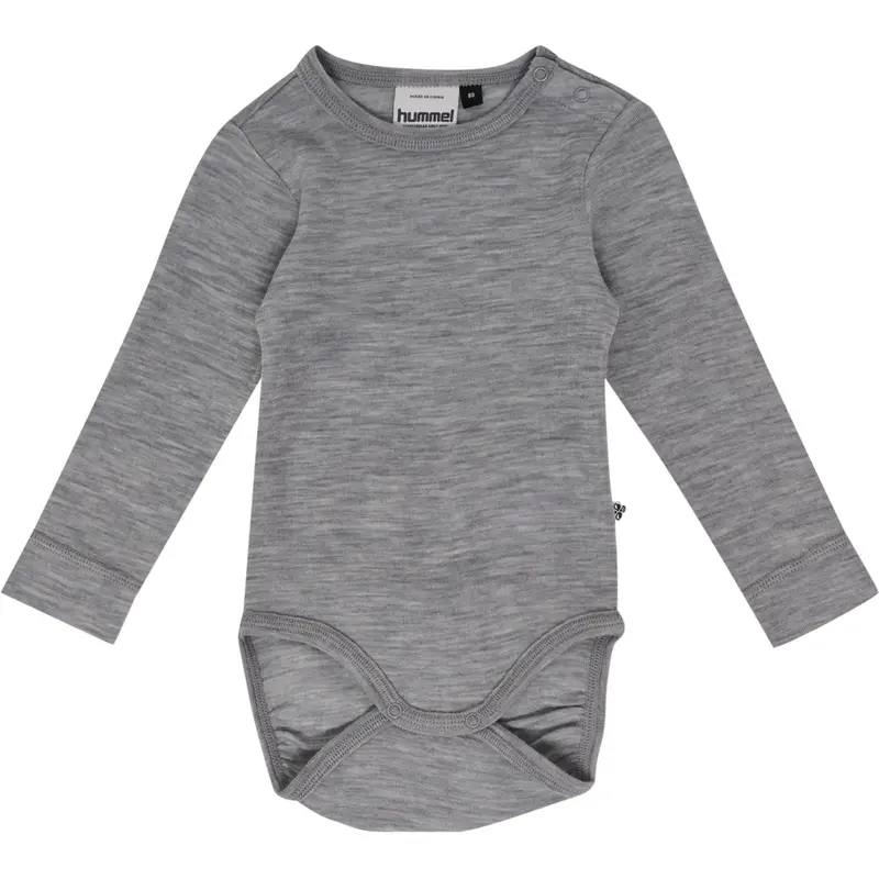 Hummel Grey Melange Mini Wool Rib Body L/S 1