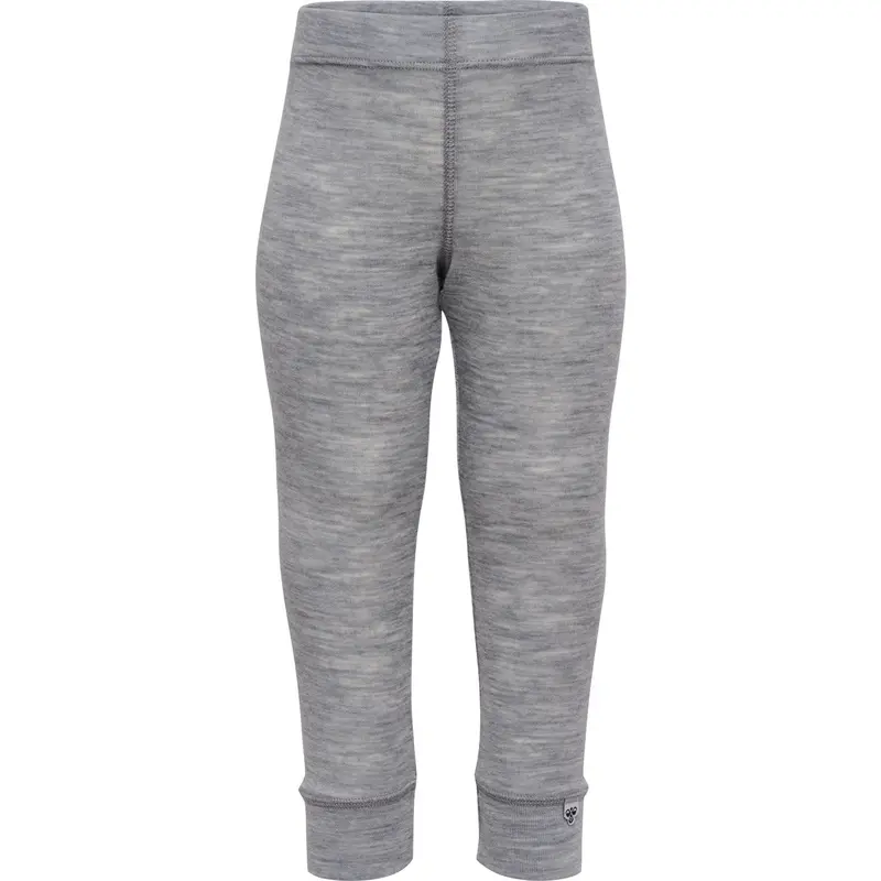 Hummel Grey Melange Mini Wool Rib Tights 1