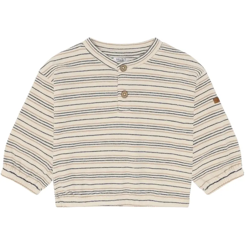 Hust & Claire Snow White Sigurt Fine Striped Knit 1
