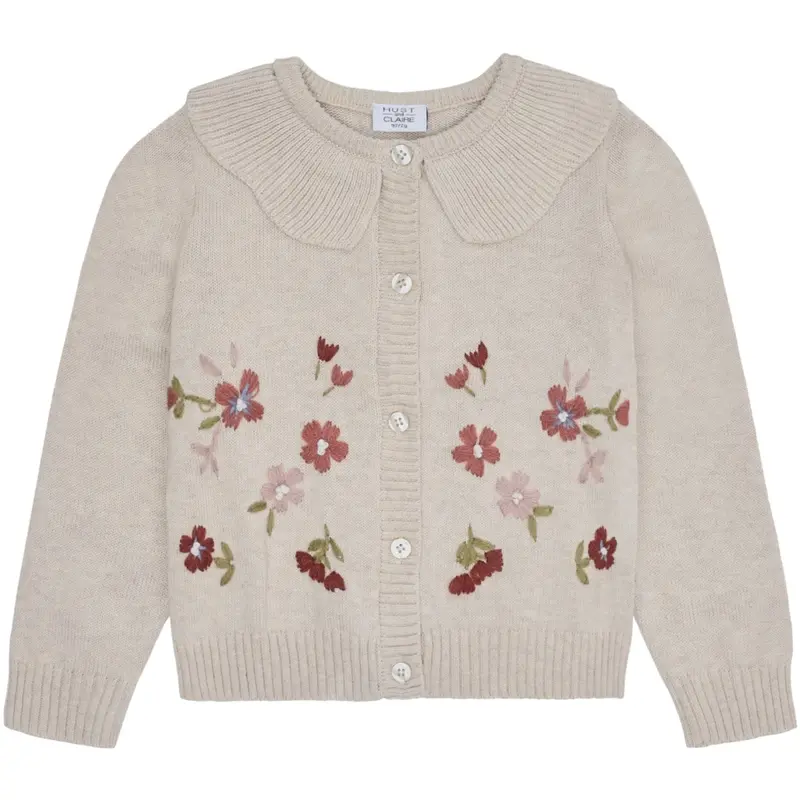 Hust & Claire Wheat Melange Camilia Flower Emb. 1