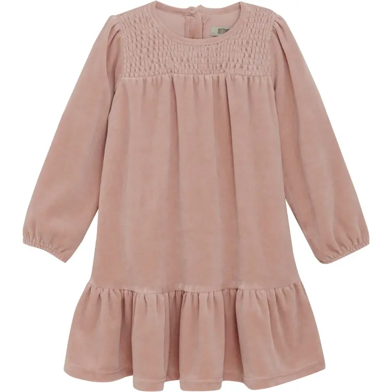 Huttelihut Adobe Rose Dress Ls Velour 1