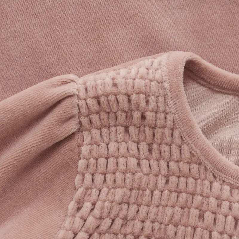 Huttelihut Adobe Rose Dress Ls Velour 3
