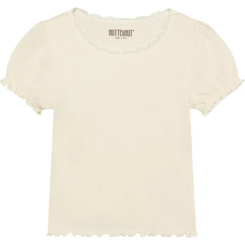 Huttelihut Antique White T-Shirt Ss Rib 1