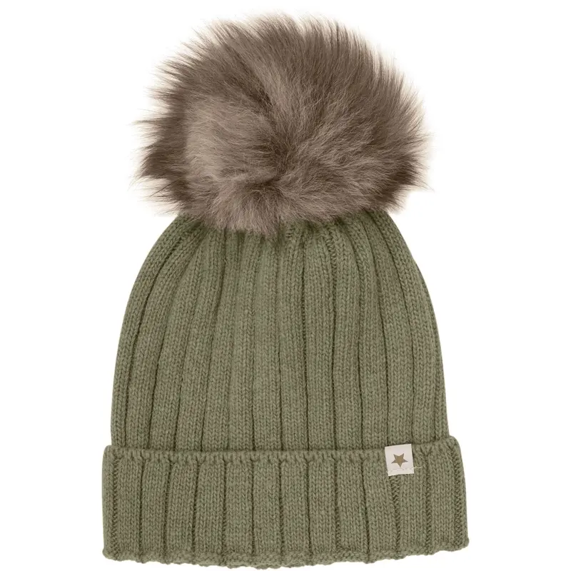 Huttelihut Beetle Hat Knit Alpaca Pompom 1
