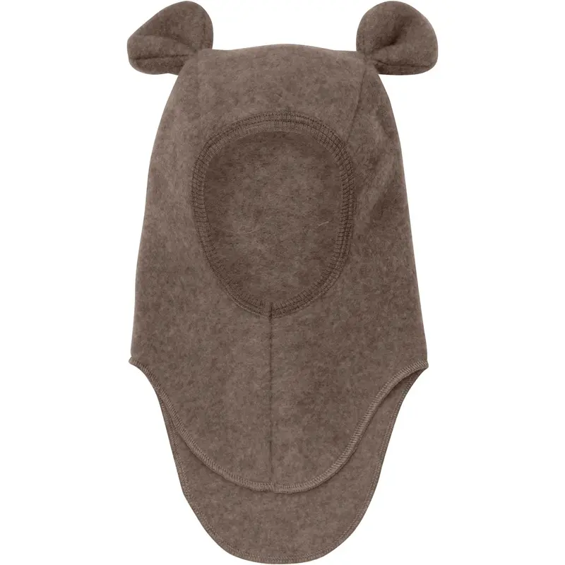 Huttelihut Brown Melange Balaclava Ears Wool Fleece 1