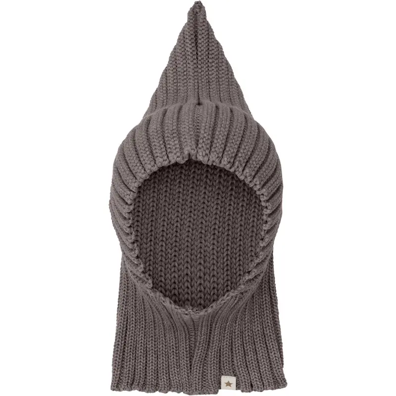 Huttelihut Brown Melange Balaclava Pixie Wool Knit 1