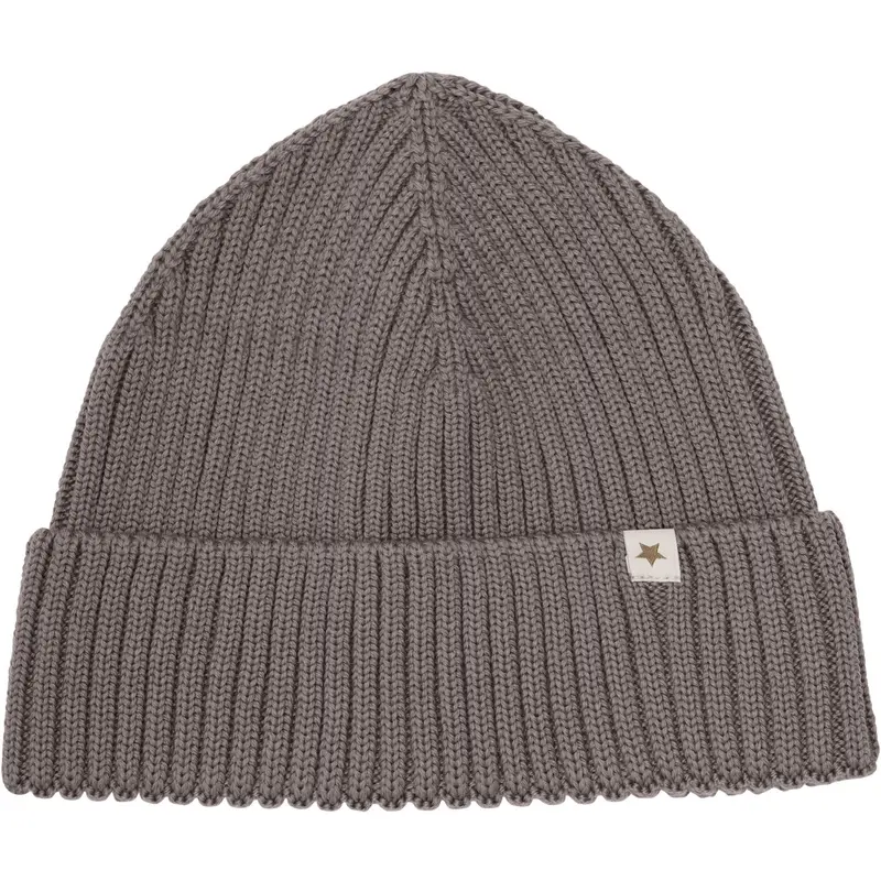 Huttelihut Brown Melange Beanie Wool Knit 1