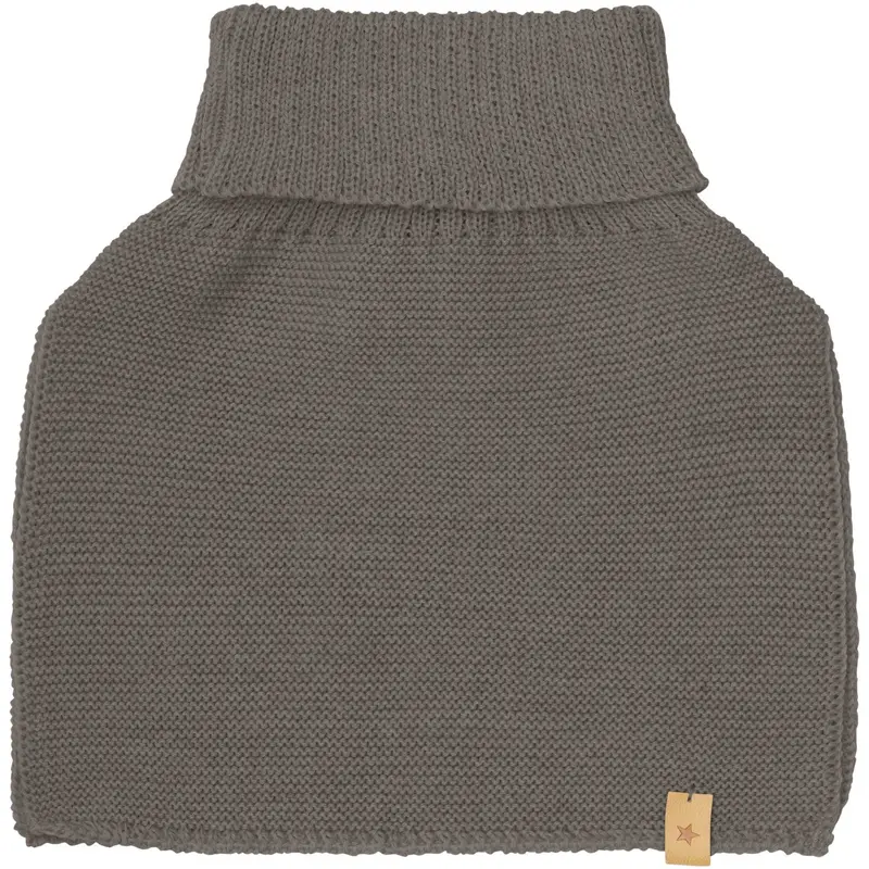 Huttelihut Brown Melange Neck Warmer Wool Knit 1