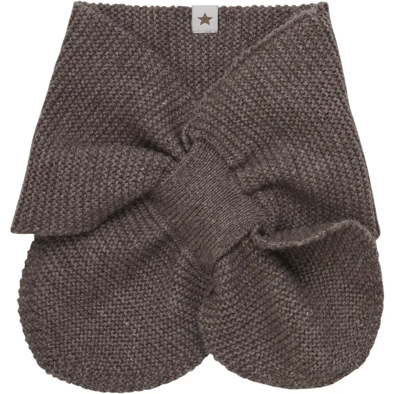 Huttelihut Brown Melange Neckwarmer Wool Knit 1