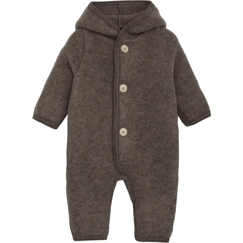 Huttelihut Brown Melange Pram Suit Pixie Wool Fleece 1