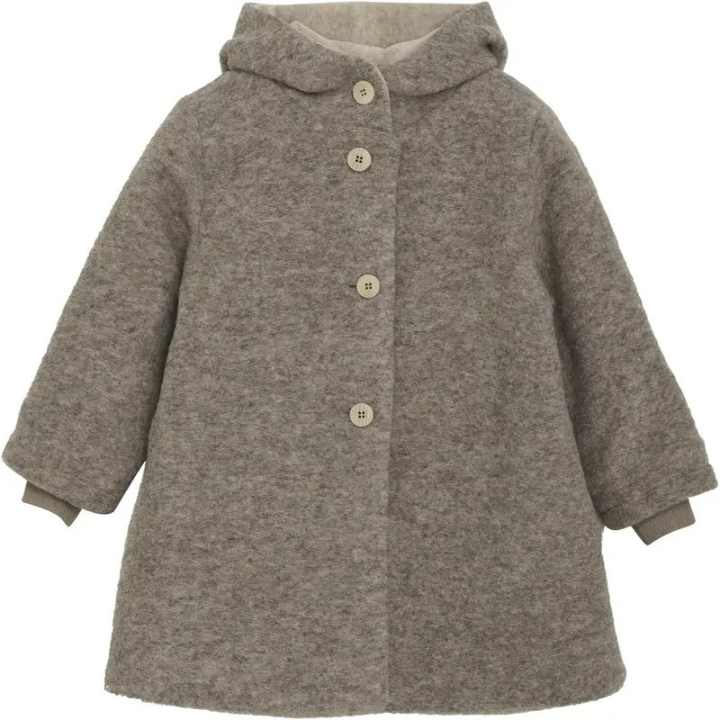 Huttelihut Camel Melange Coat Hood Wool W. Lining 1