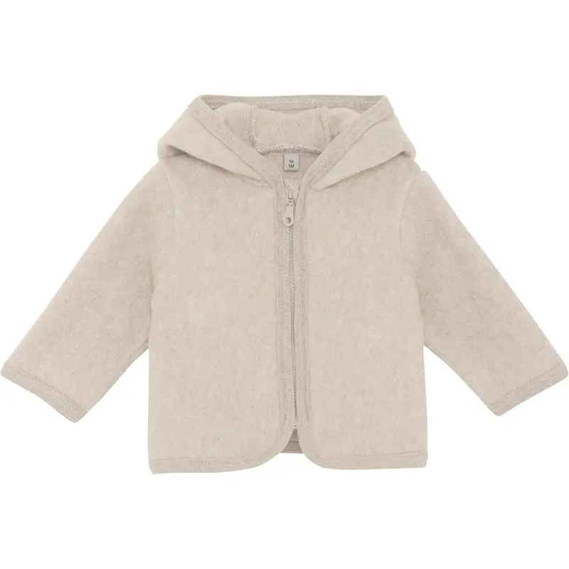 Huttelihut Camel Melange Jacket Ears Cotton Fleece 1