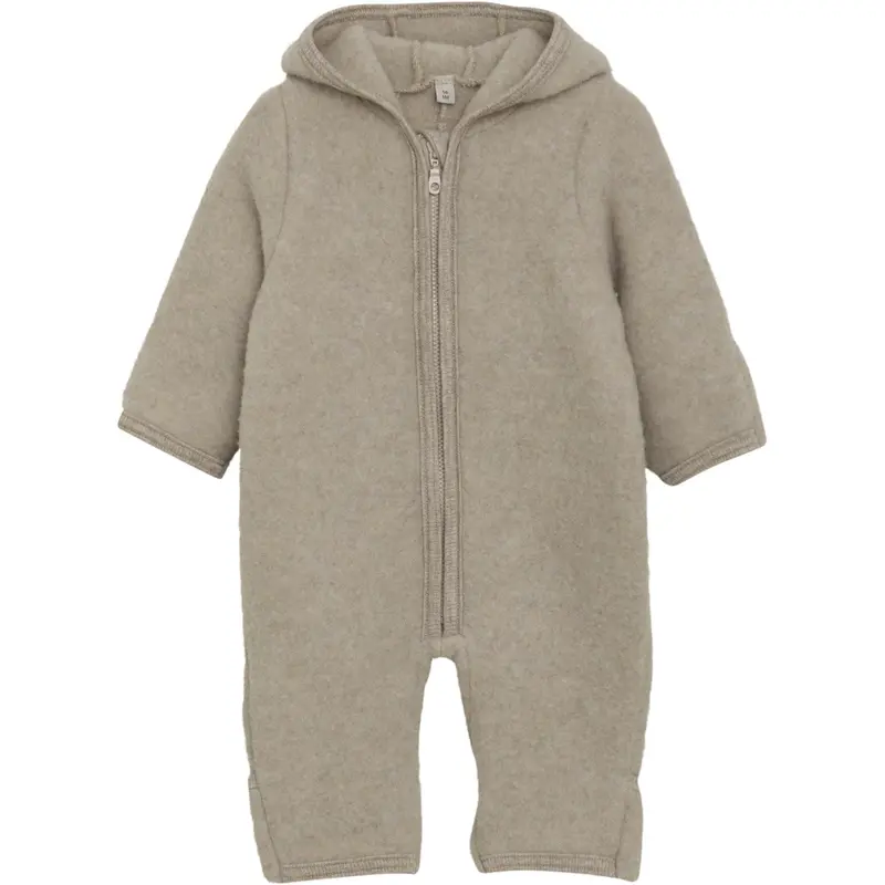 Huttelihut Camel Melange Pram Suit Ears Wool Fleece 1