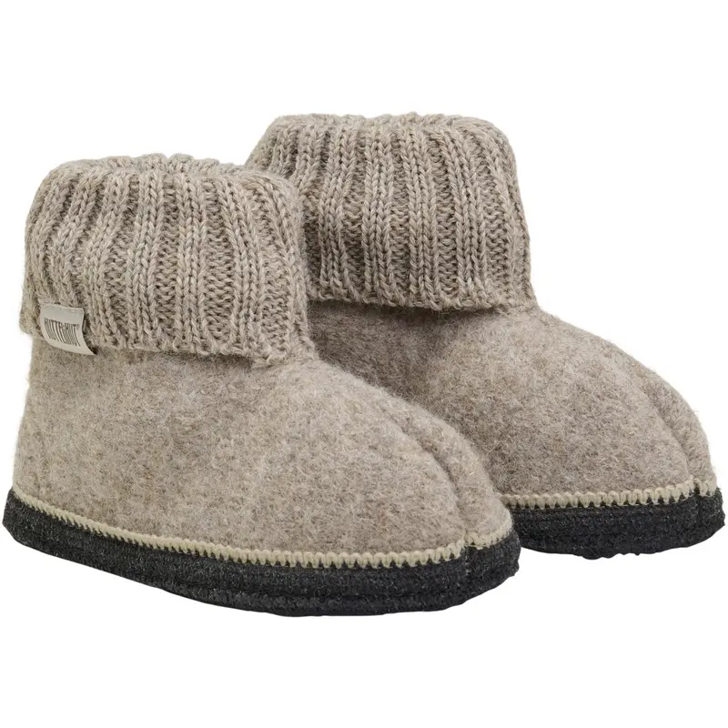 Huttelihut Camel Melange Slippers Wool 1