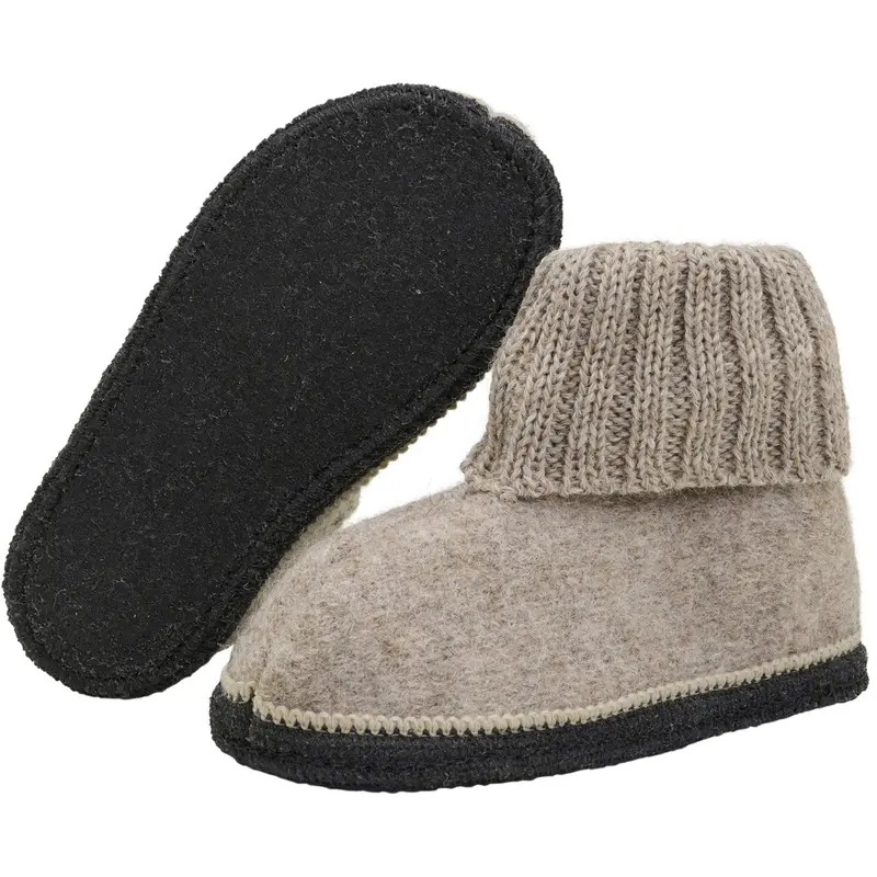 Huttelihut Camel Melange Slippers Wool 3