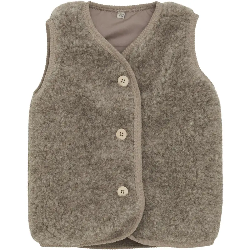Huttelihut Camel Melange Vest Wool Teddy W. Lining 1