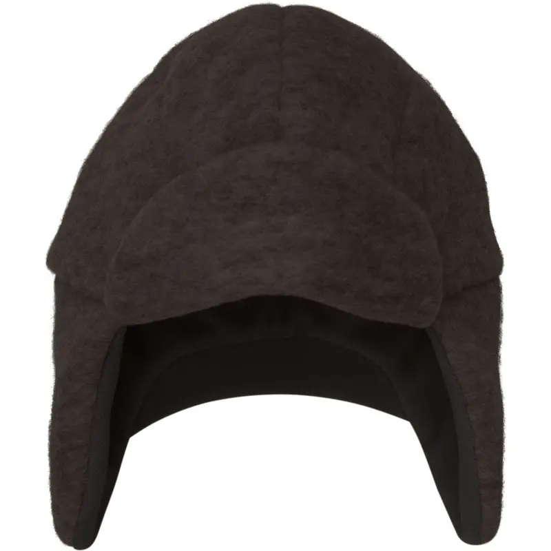 Huttelihut Dark Brown Melange Hat Wool W. Velour Lining 1