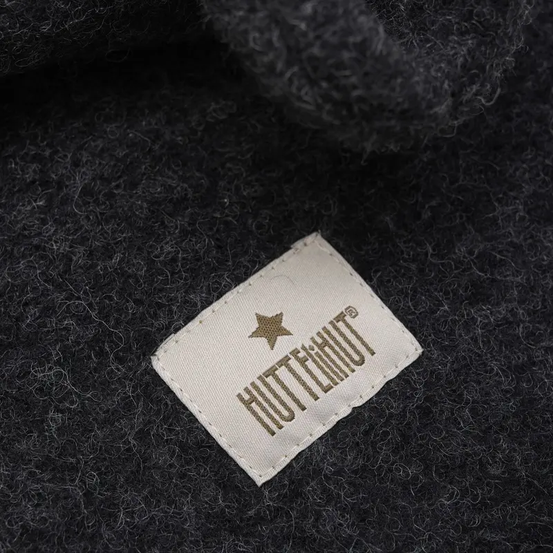 Huttelihut Dark Grey Melange Balaclava Ears Wool 2