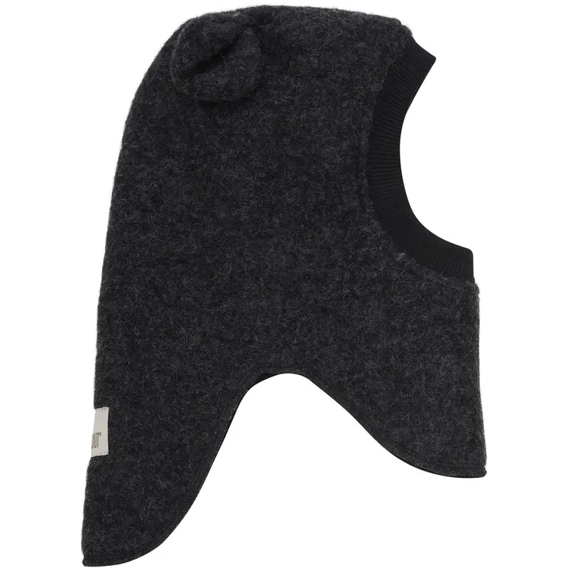 Huttelihut Dark Grey Melange Balaclava Ears Wool 3
