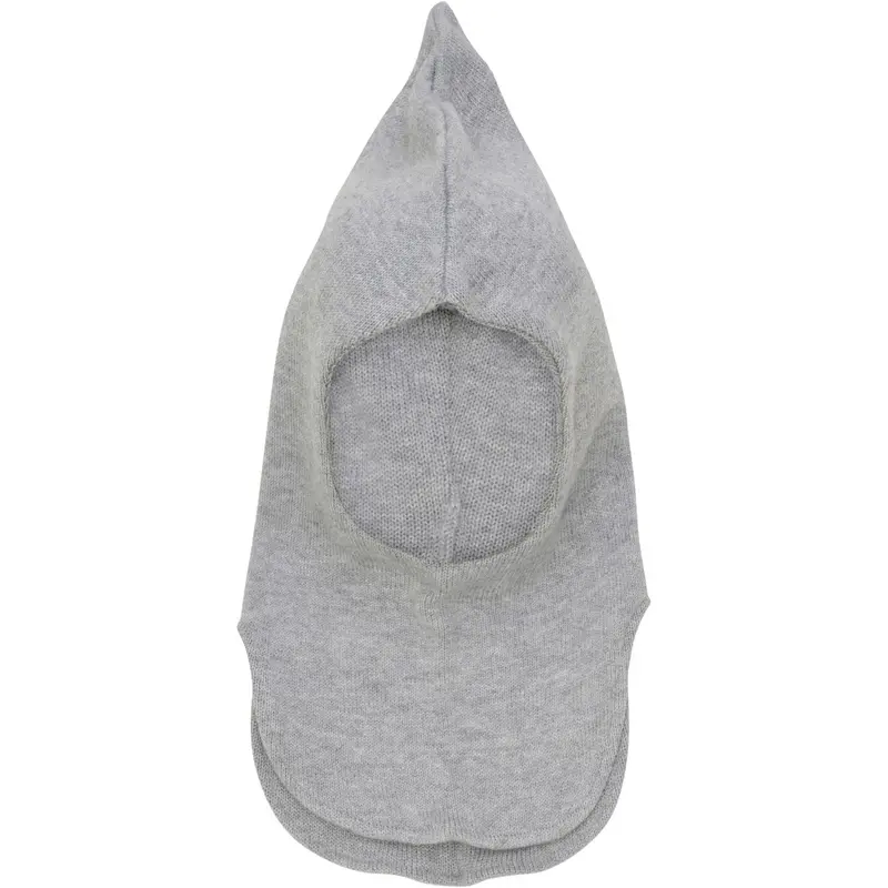 Huttelihut Light Grey Melange Balaclava Wool Knit Windstop 1