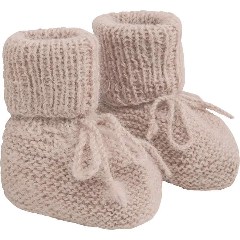 Huttelihut Mahogany Rose Footies Alpaca Wool Knit 1