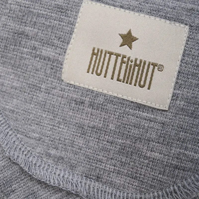 Huttelihut Medium Grey Melange Balaclava Ears Wool Rib 2